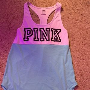 A blue and white pink tank top size S